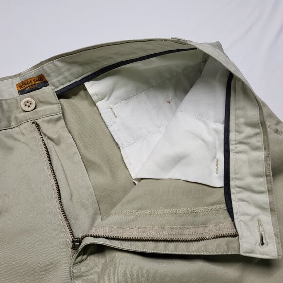 Cherokee Pants Ultimate Khaki Mens 36 x 32 Pleated Front Straight Leg Preppy - Picture 4 of 13
